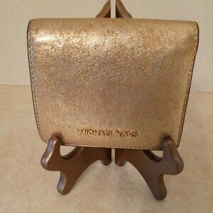 MICHAEL KORS PINK METALLIC MINI WALLET